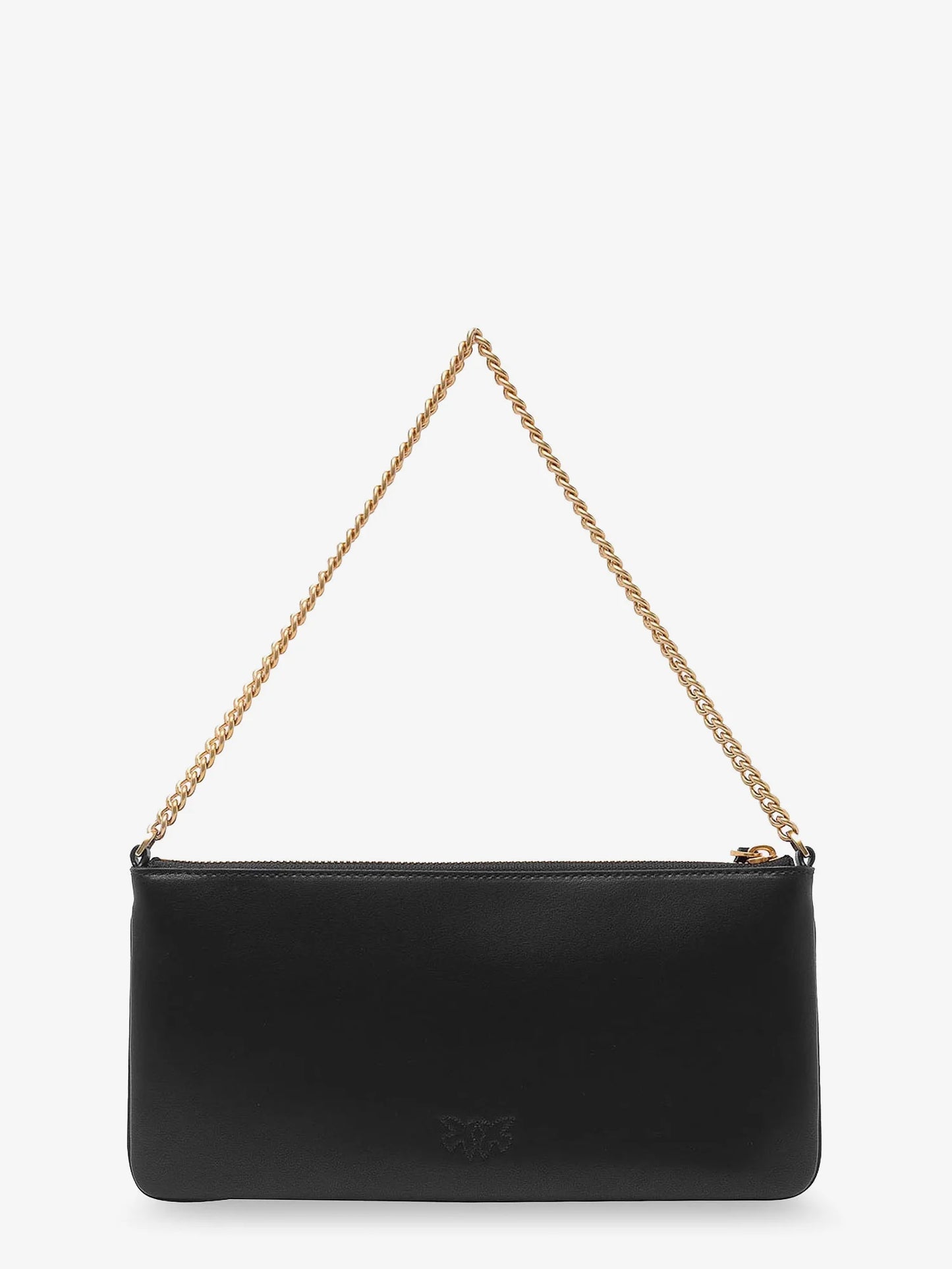 Pinko Horizontal Flat Leather Crossbody Bag