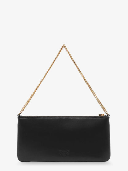 Pinko Horizontal Flat Leather Crossbody Bag