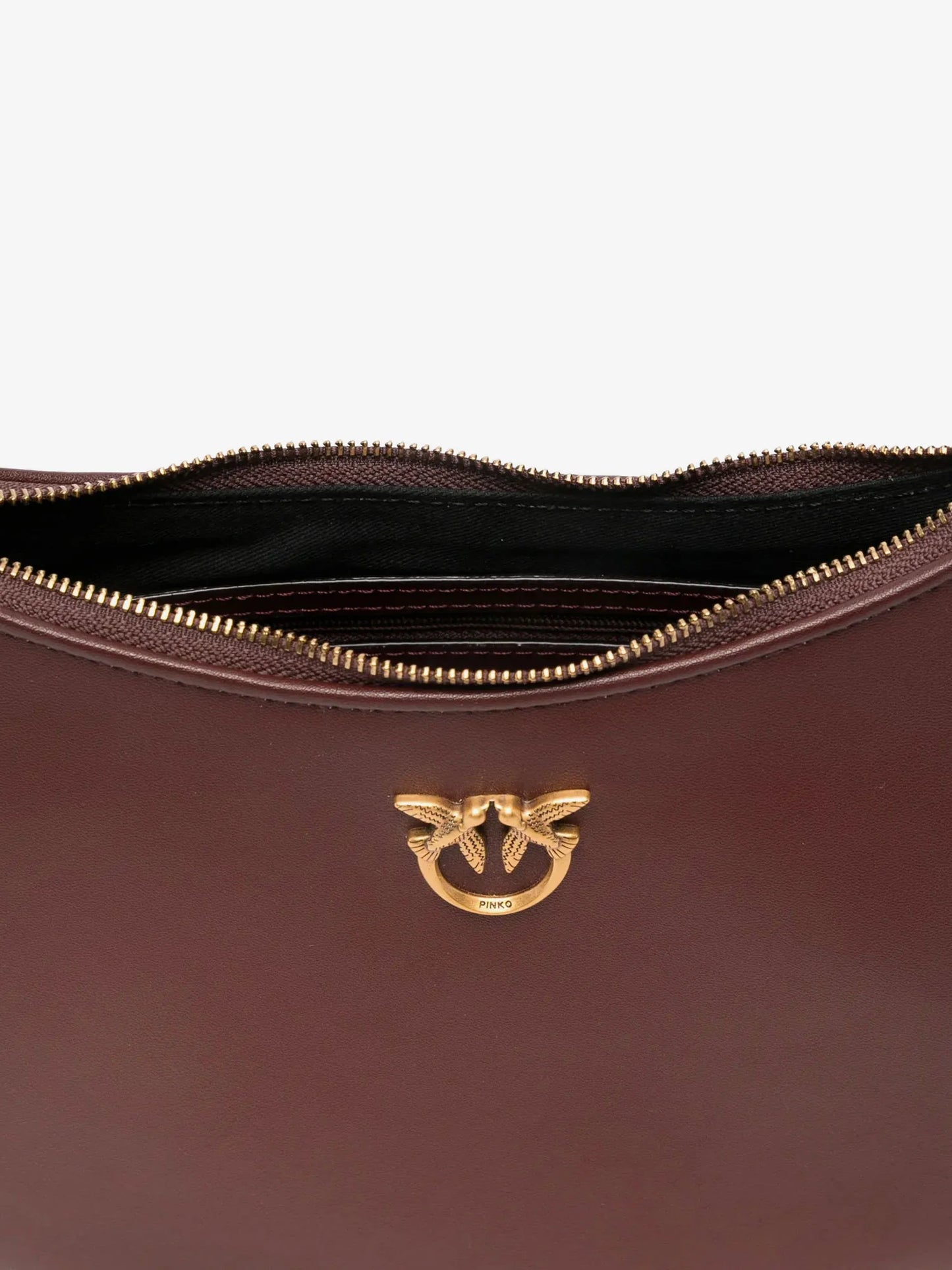 Pinko Half Moon Mini Leather Crossbody Bag