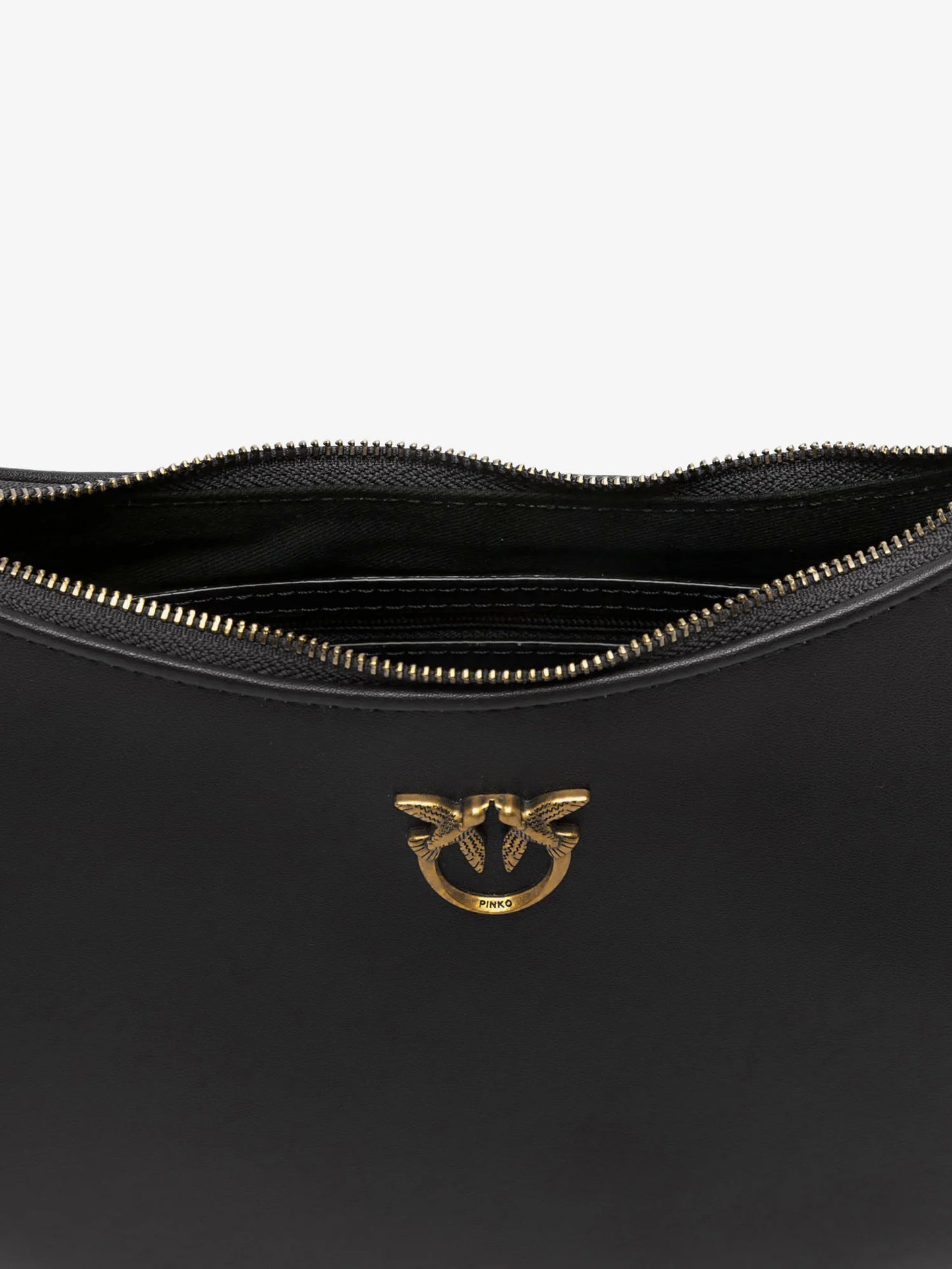 Pinko Half Moon Mini Leather Crossbody Bag