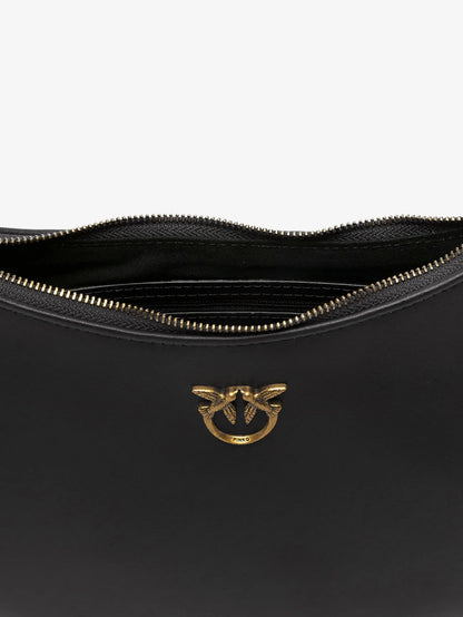 Pinko Half Moon Mini Leather Crossbody Bag