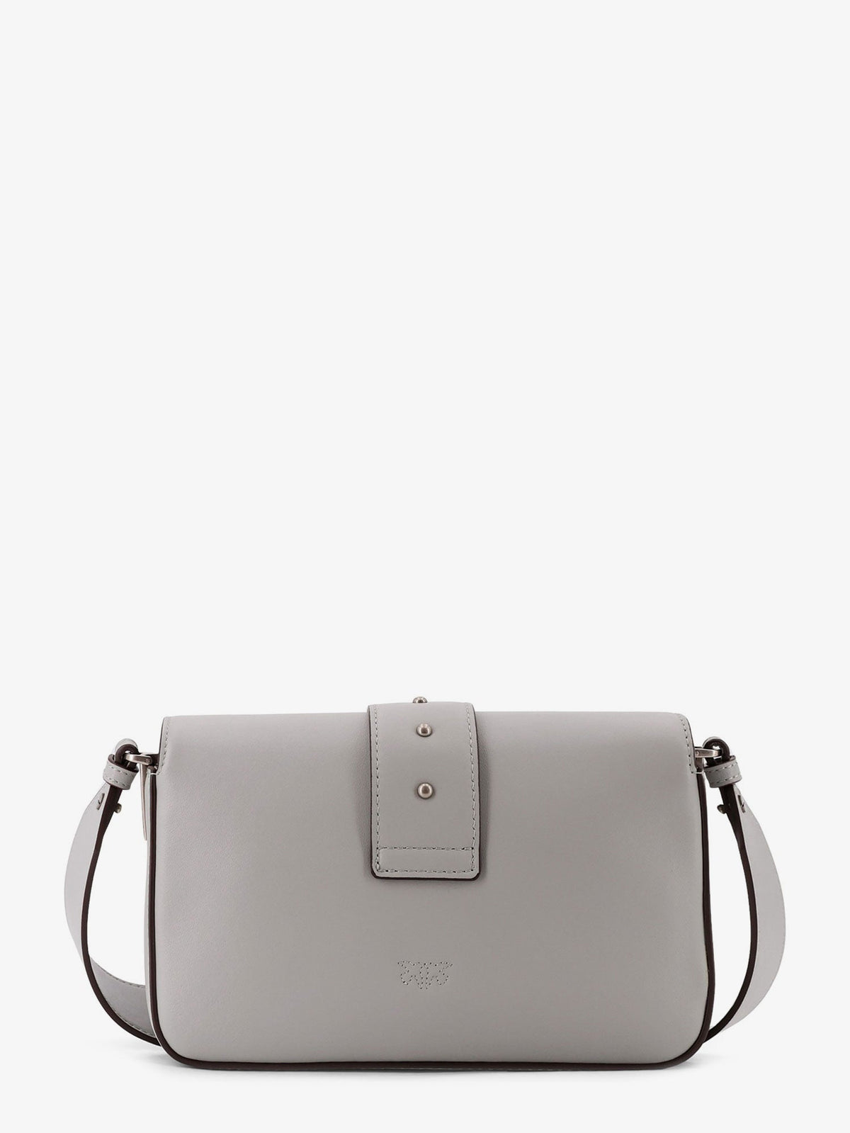 Pinko Mini Love Bag leather crossbody bag - Grigio