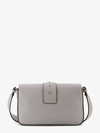 Pinko Mini Love Bag leather crossbody bag - Grigio