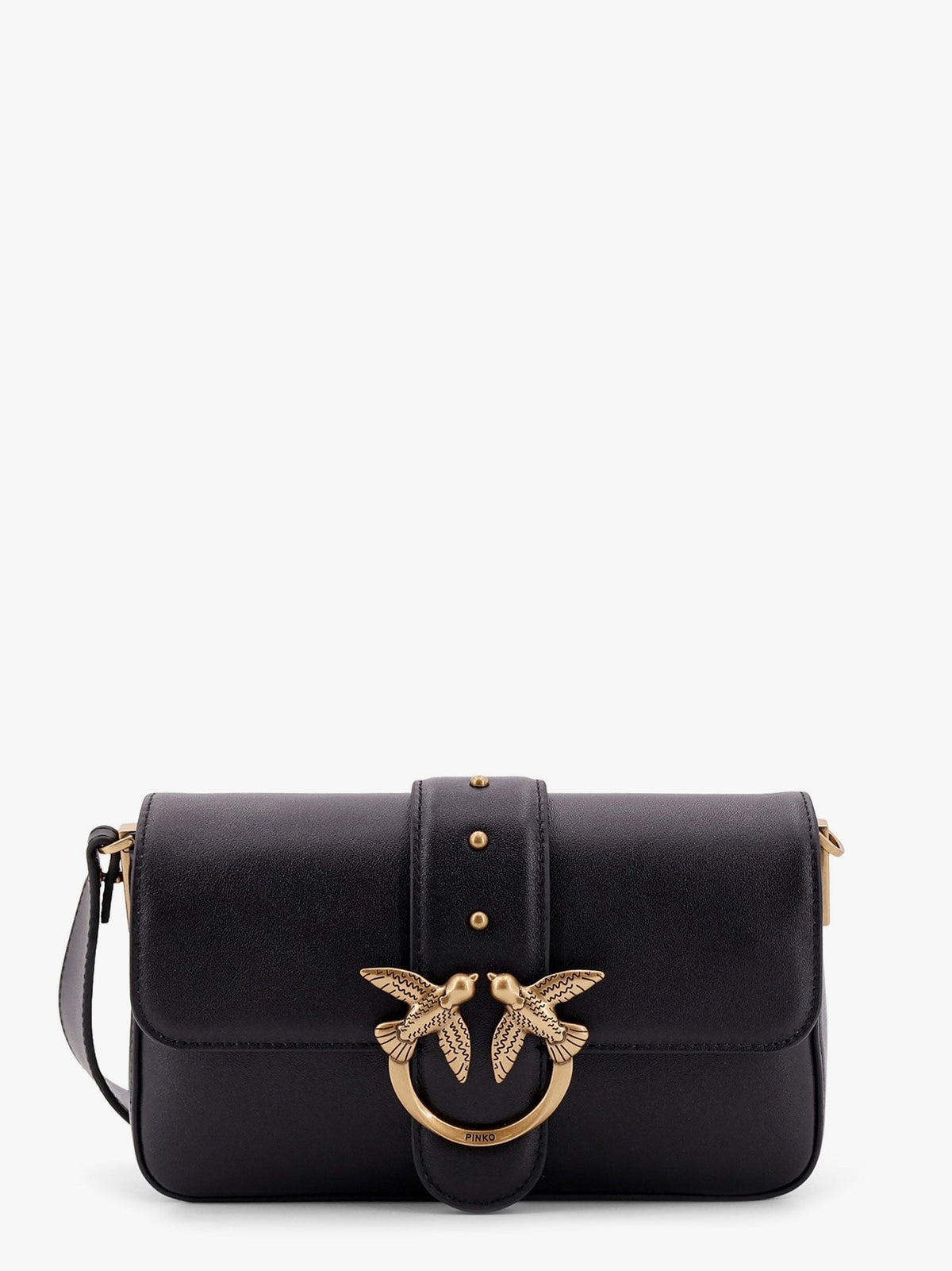 Pinko Mini Love Bag leather crossbody bag - Nero