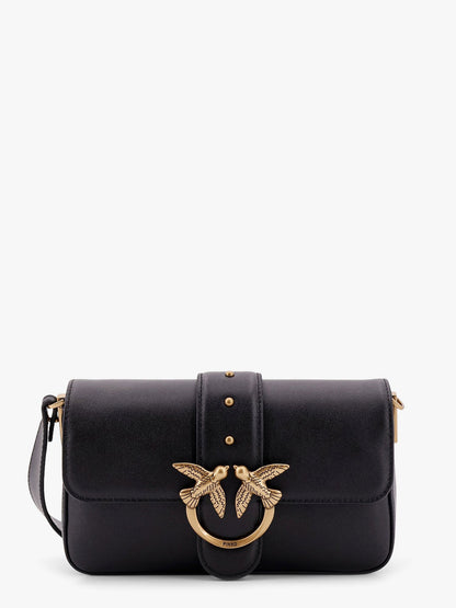 Pinko Mini Love Bag leather crossbody bag - Nero