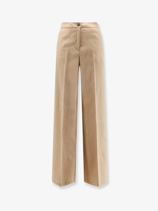Pinko Jacopone Linen And Viscose Trousers