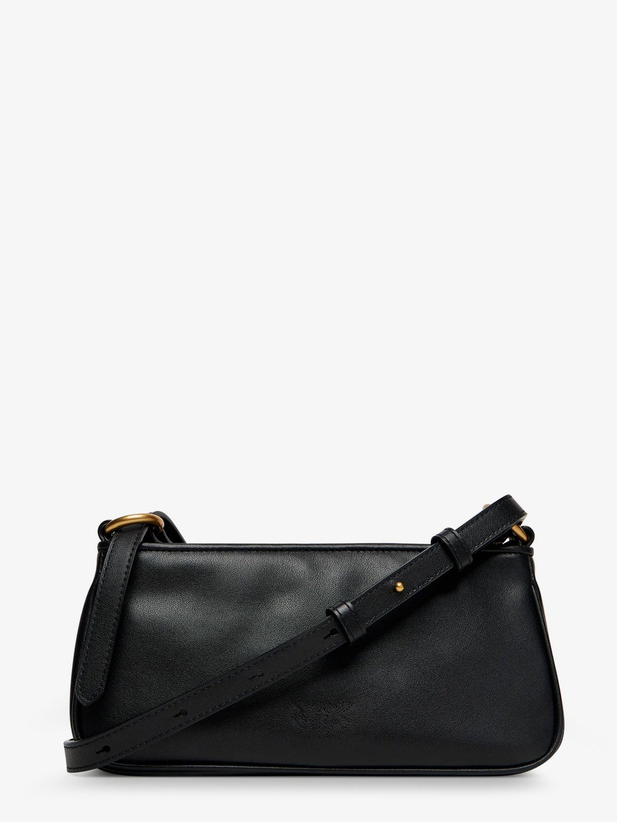 Pinko Mini Half Moon leather crossbody bag - Nero