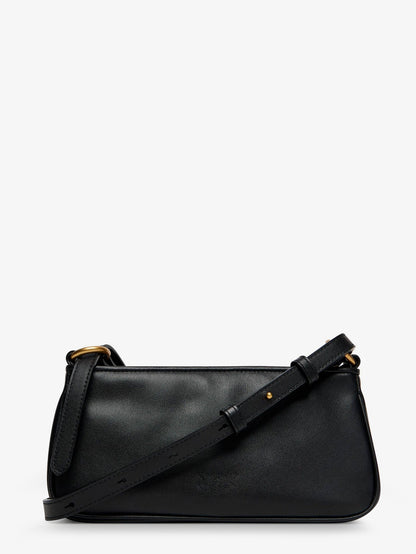 Pinko Mini Half Moon leather crossbody bag - Nero