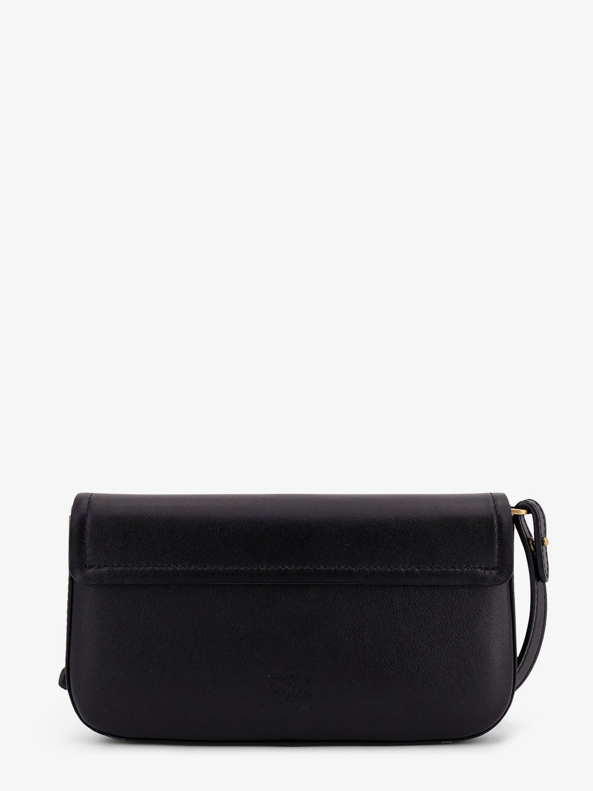 Pinko Saddle Flat leather crossbody bag - Nero