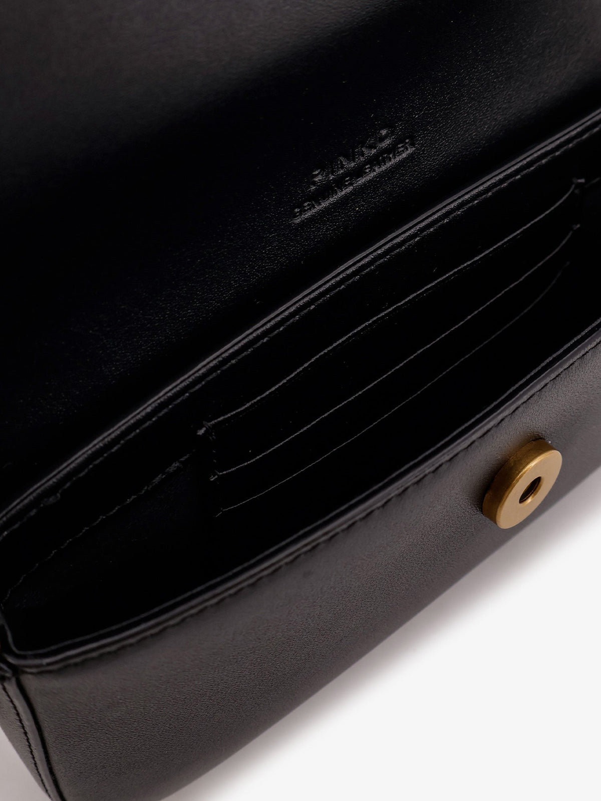 Pinko Saddle Flat leather crossbody bag - Nero
