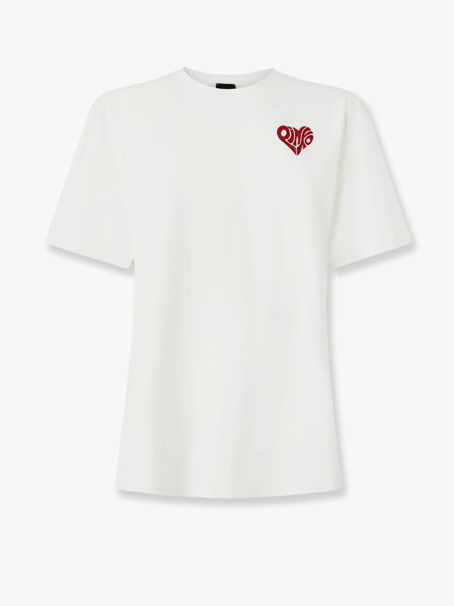 Pinko Cotton T Shirt With Love Birds Logo On The Front