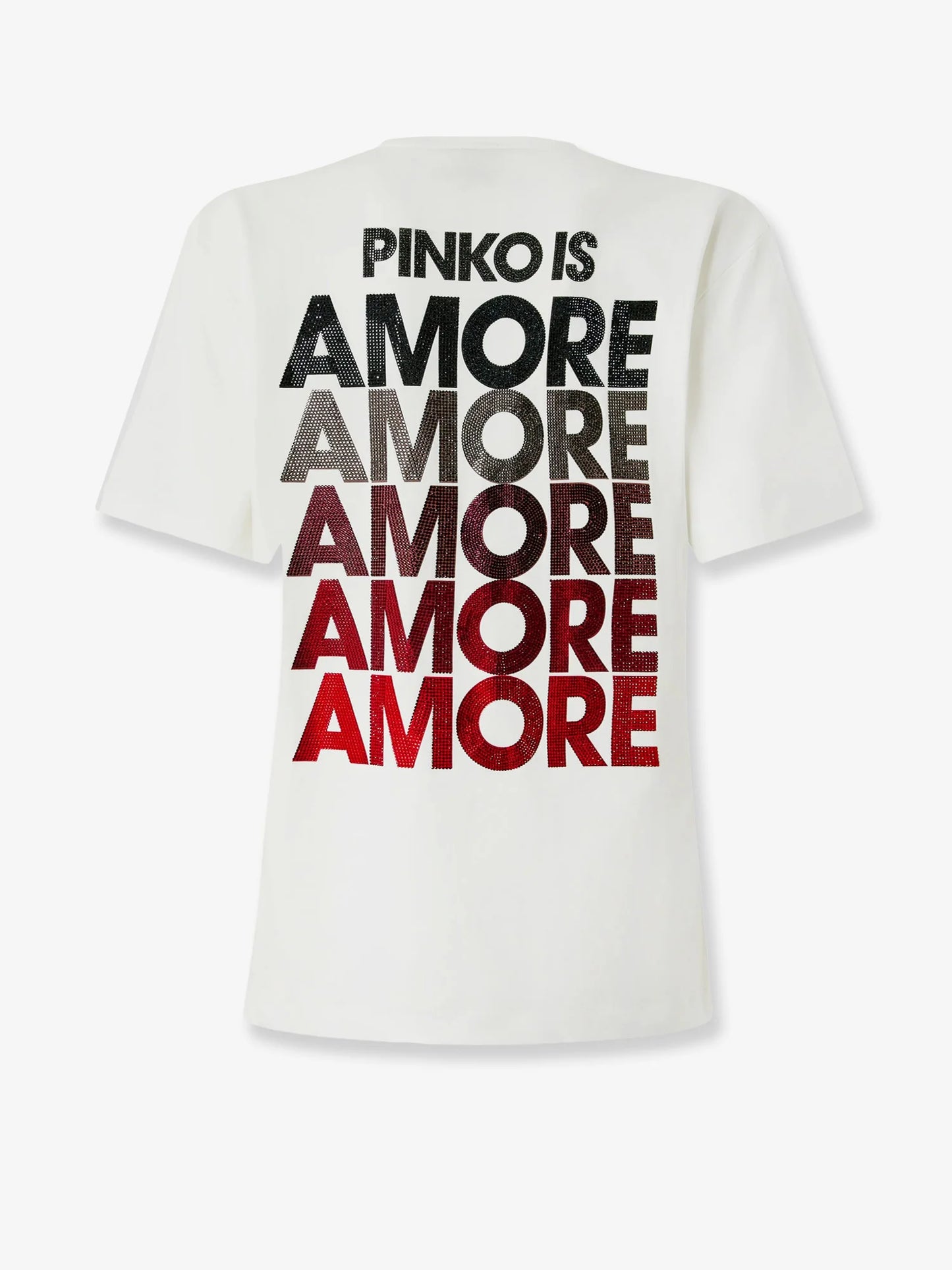 Pinko Cotton T Shirt With Love Birds Logo On The Front