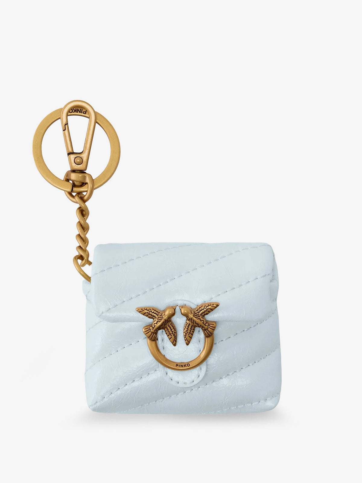 Pinko Leather AirPods Case - Azzurro
