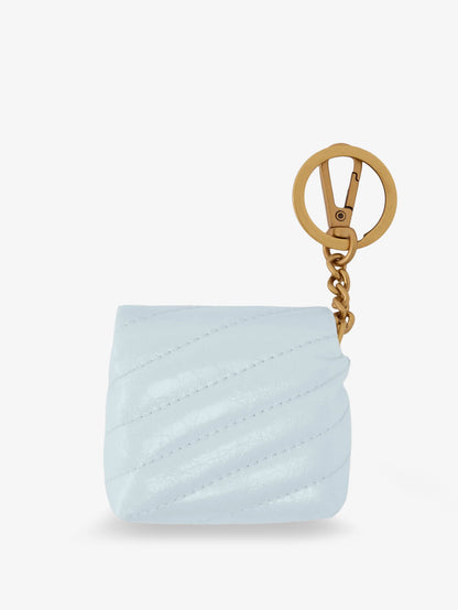Pinko Leather AirPods Case - Azzurro