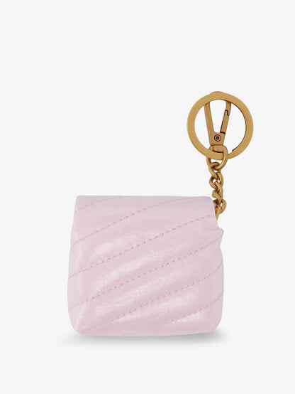 Pinko Leather Airpods Case - Rosa