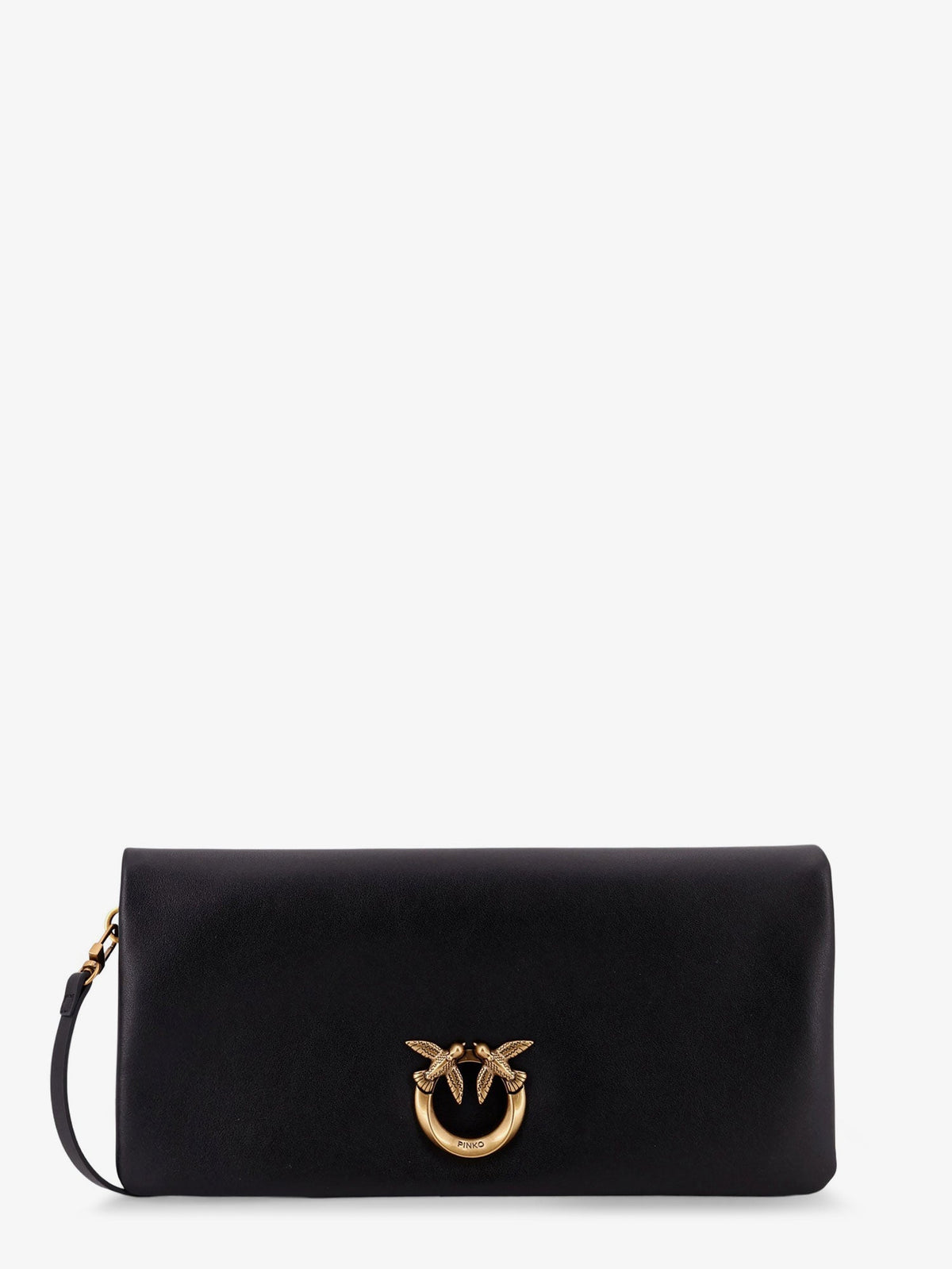 Pinko Click Soft Horizontal leather crossbody bag - Nero