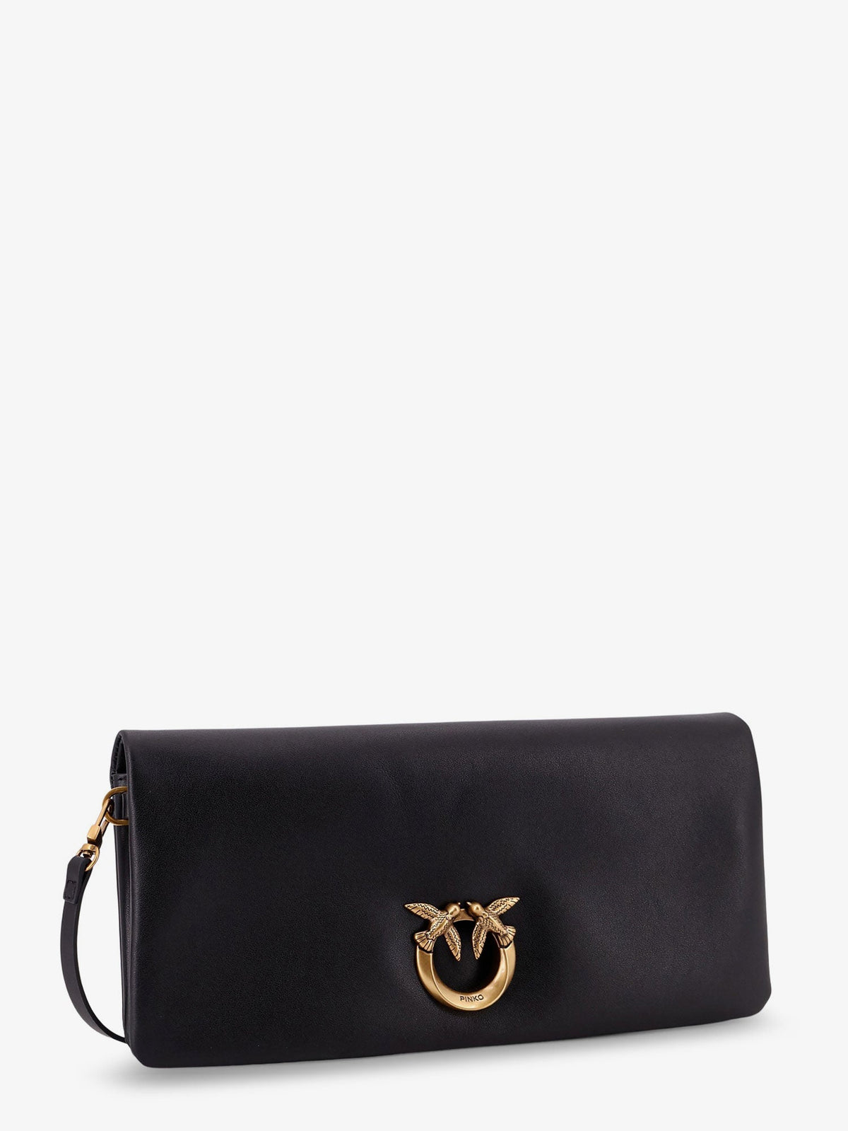Pinko Click Soft Horizontal leather crossbody bag - Nero