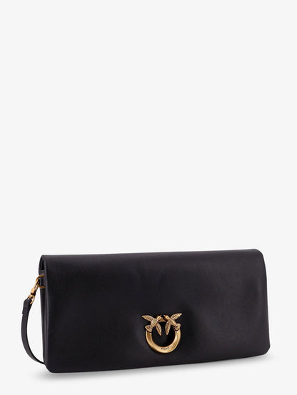Pinko Click Soft Horizontal leather crossbody bag - Nero