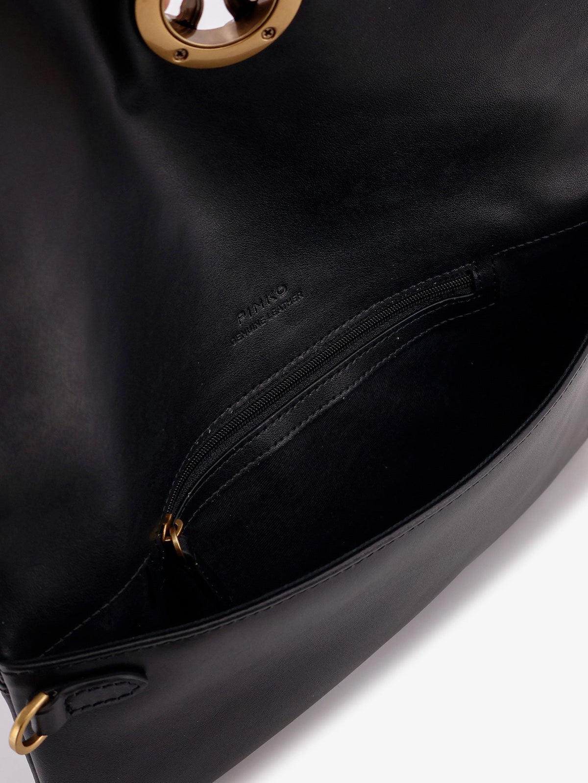 Pinko Click Soft Horizontal leather crossbody bag - Nero