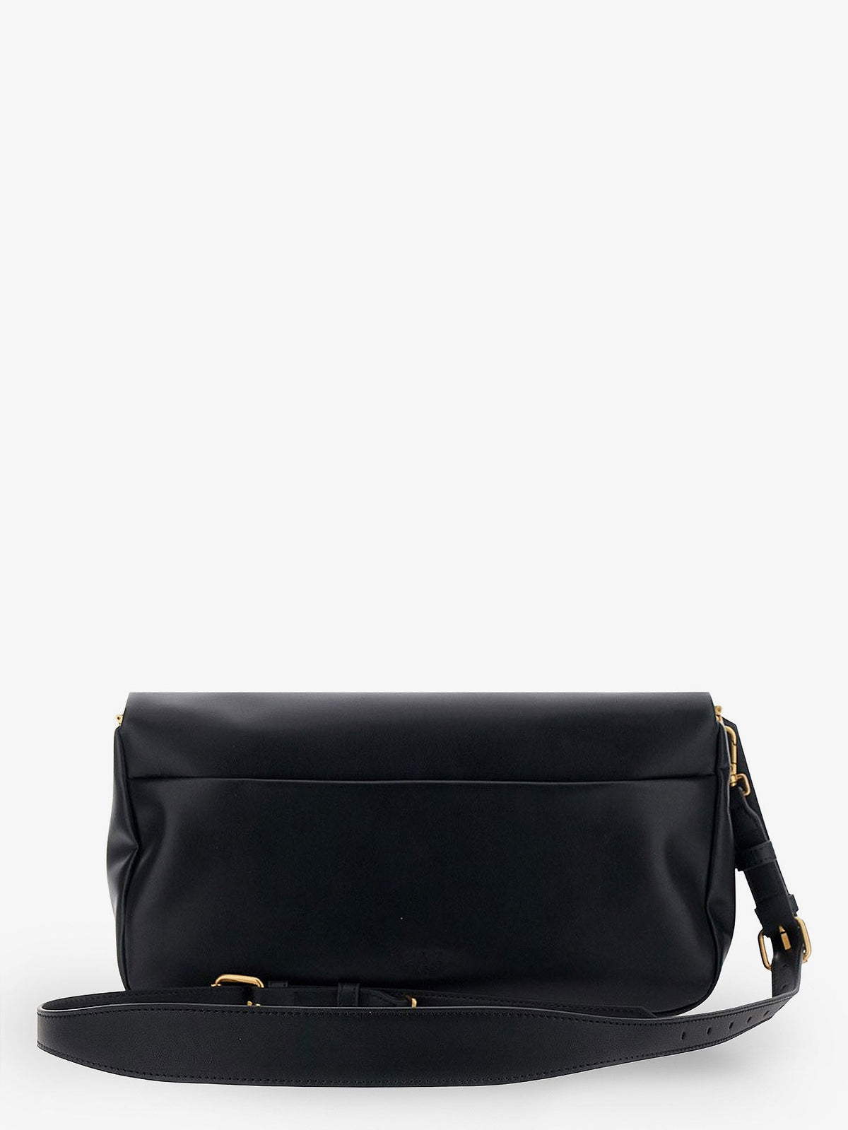 Pinko Soft Horizontal leather crossbody bag - Nero