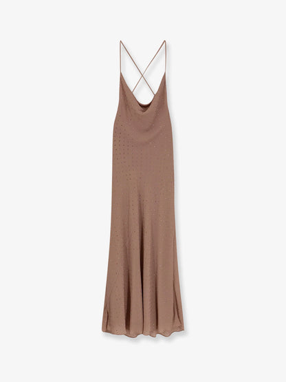 Pinko Farro Long Dress With Rhinestones