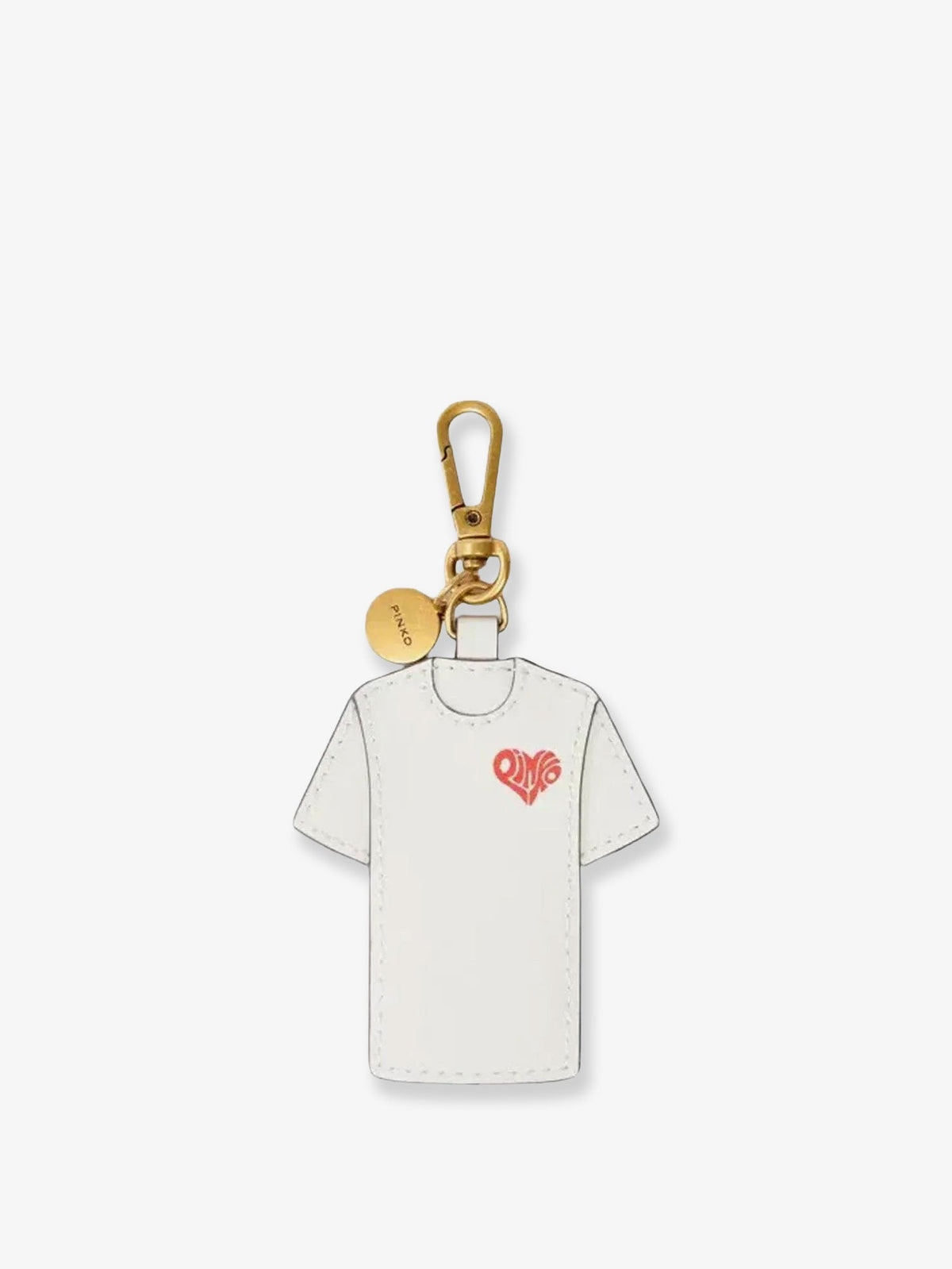 Pinko Pinko is Amore leather keychain - Bianco