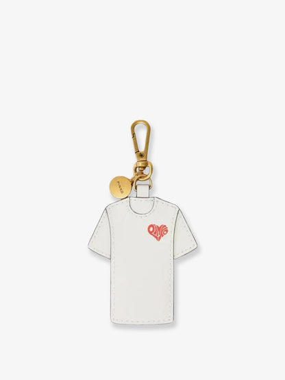 Pinko Pinko is Amore leather keychain - Bianco