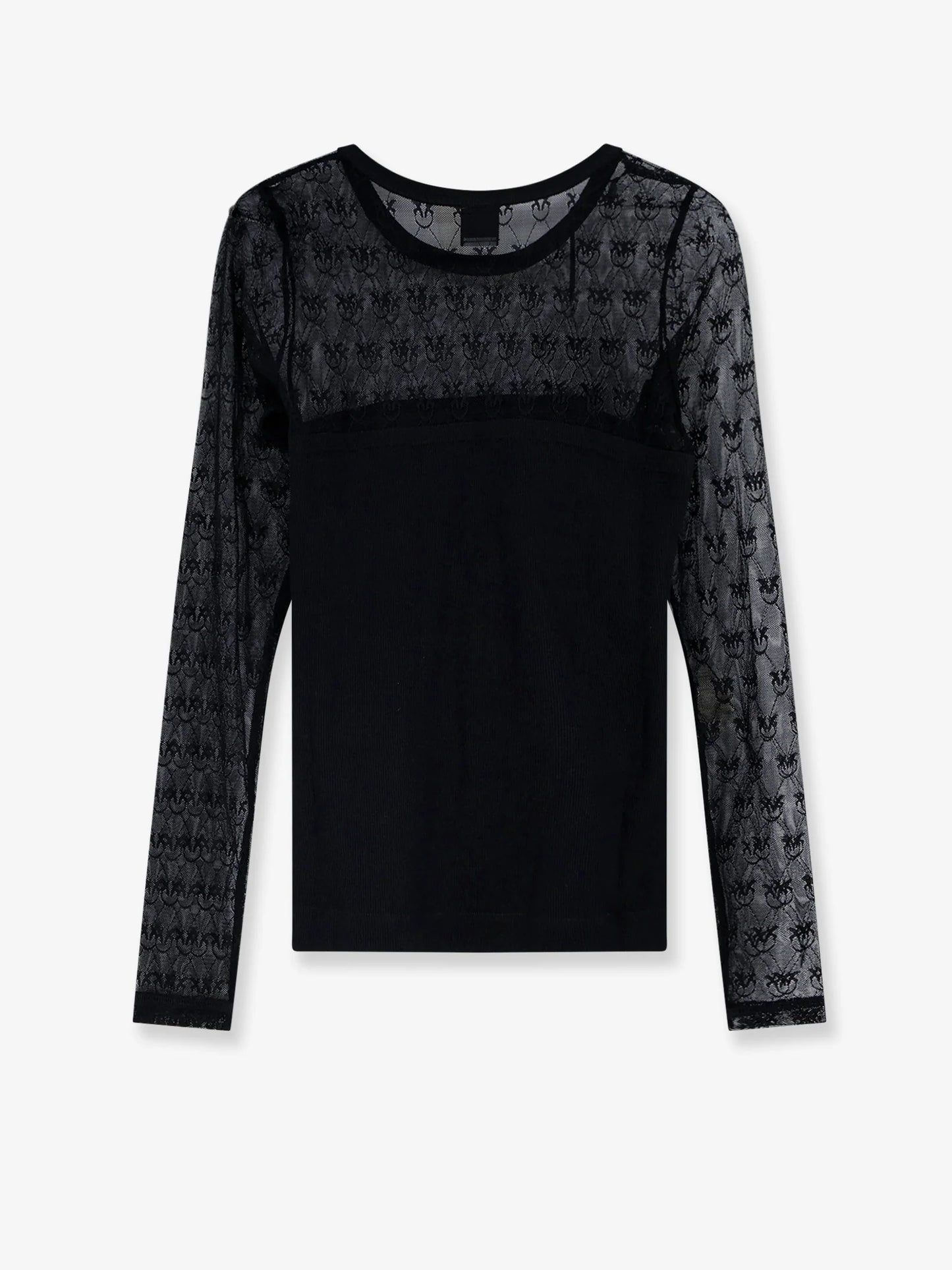 Pinko Love Birds Lace Jersey Sweater