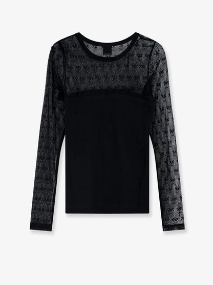 Pinko Love Birds Lace Jersey Sweater