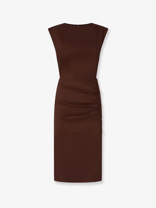 Pinko Alissa Linen And Viscose Dress