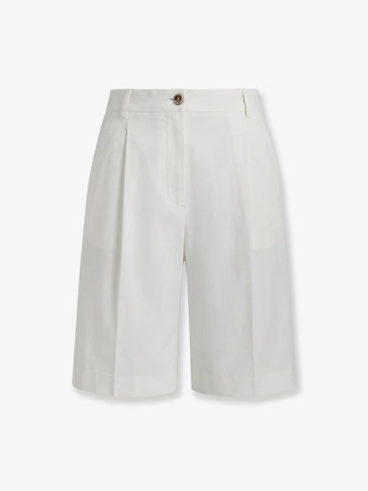 Pinko Byrana Linen And Viscose Shorts