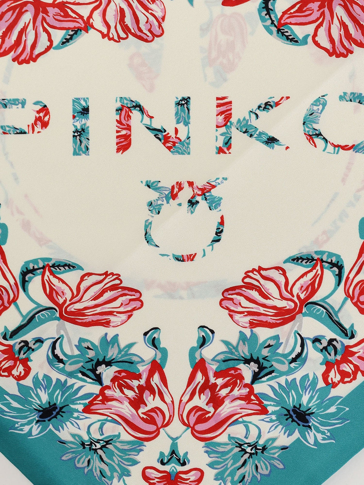 Pinko Swing  Triangle Foulard - Panna/Verde