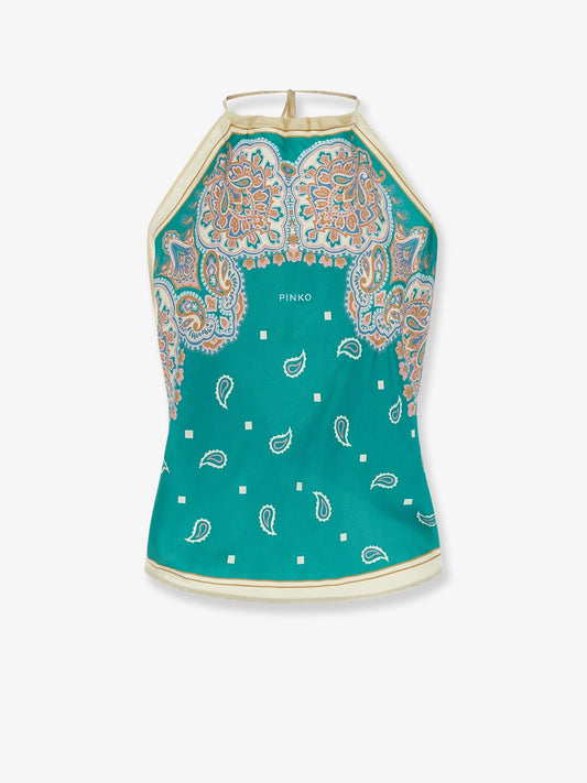 Pinko Viscose And Silk Blend Synchro Top