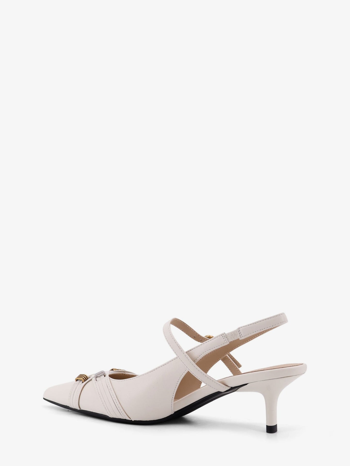 Pinko Gloria 18 Leather Pumps With Metal Lettering Detail