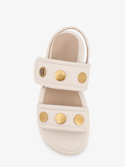 Pinko Fiona Low Leather Sandals