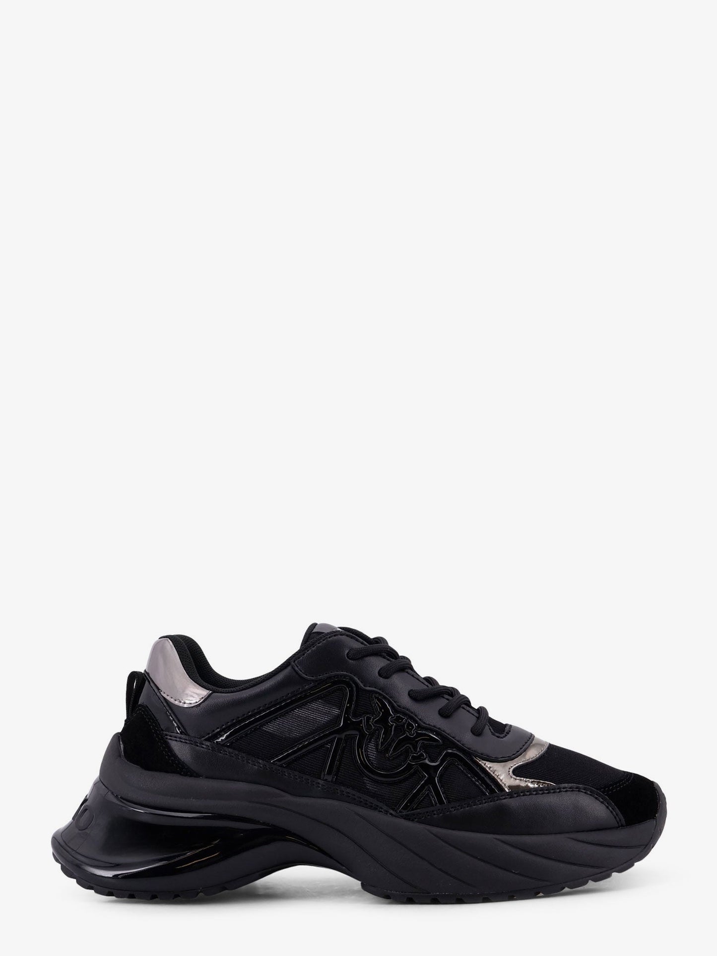 Pinko Ariel 33 Leather Sneakers With Nylon Inserts