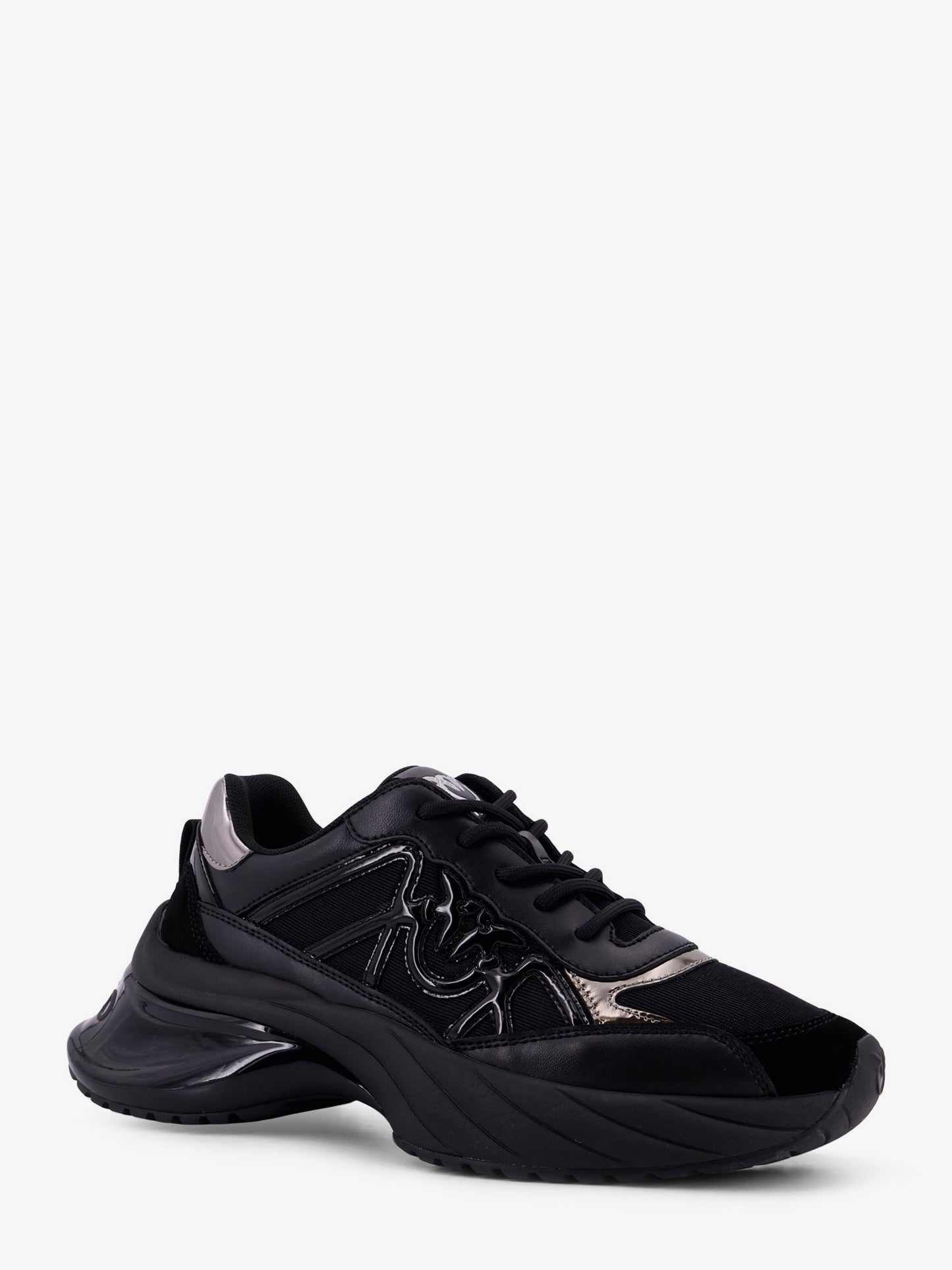 Pinko Ariel 33 Leather Sneakers With Nylon Inserts