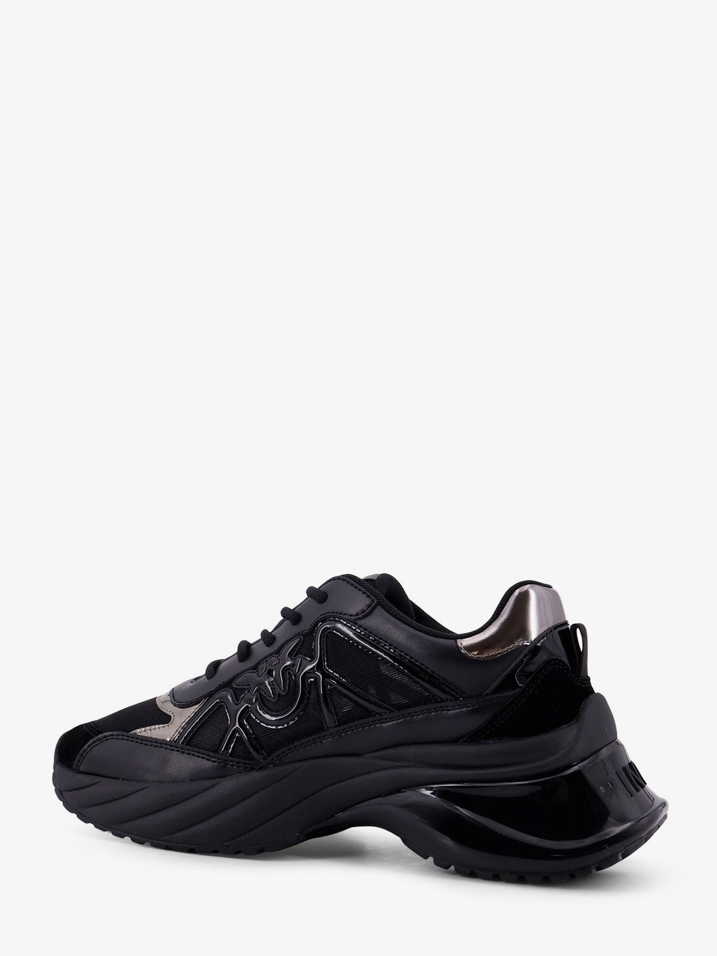Pinko Ariel 33 Leather Sneakers With Nylon Inserts