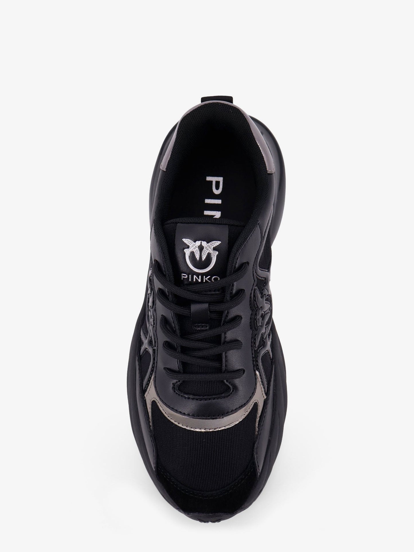 Pinko Ariel 33 Leather Sneakers With Nylon Inserts