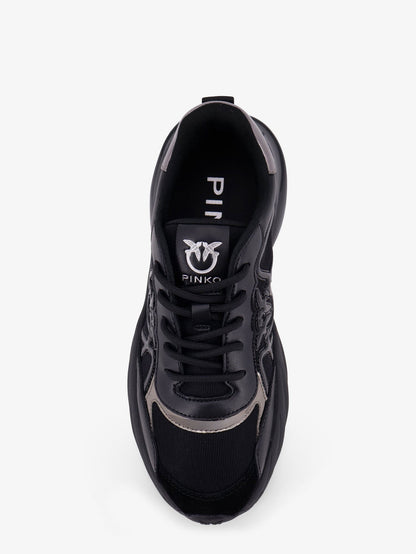 Pinko Ariel 33 Leather Sneakers With Nylon Inserts