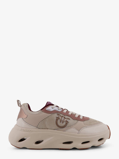 Pinko Nylon Sneakers With Leather Inserts