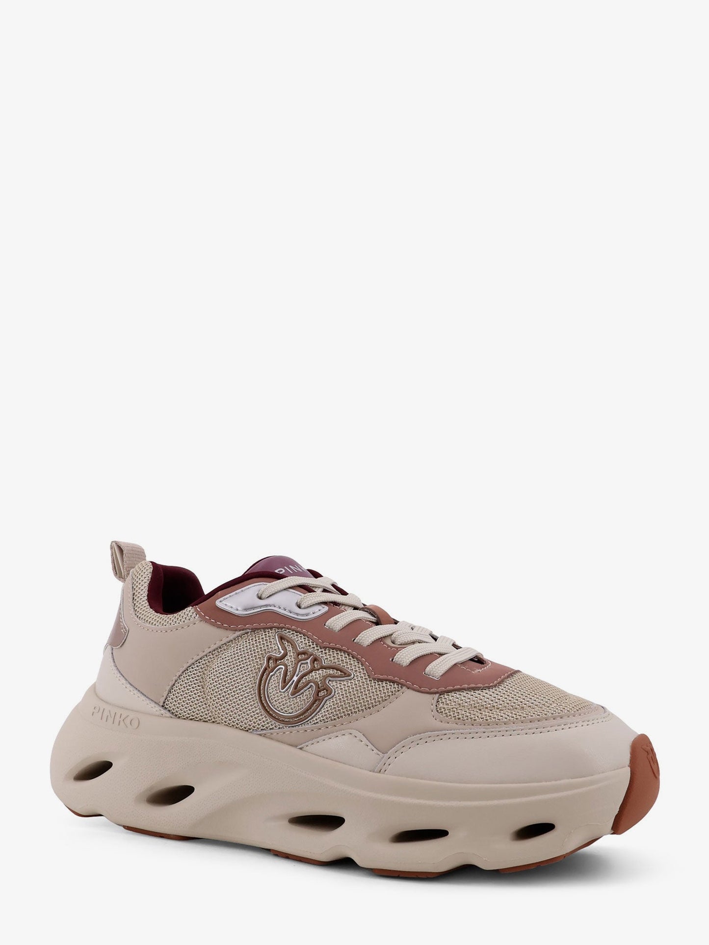 Pinko Nylon Sneakers With Leather Inserts