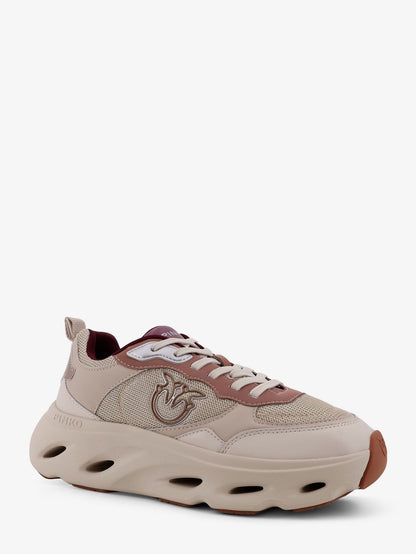 Pinko Nylon Sneakers With Leather Inserts