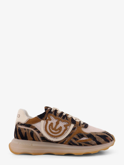 Pinko Zoe Suede Sneakers With Mesh Inserts
