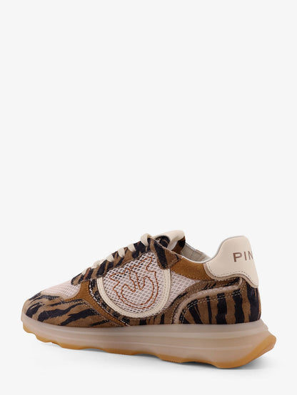 Pinko Zoe Suede Sneakers With Mesh Inserts