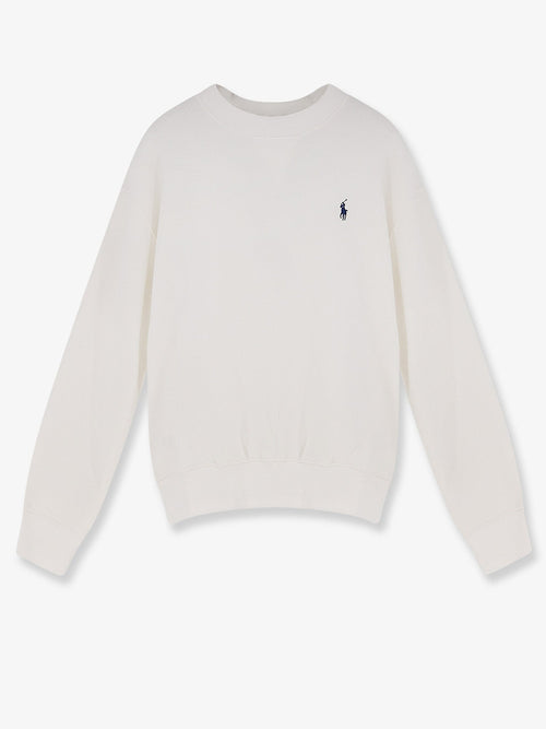Polo Ralph Lauren Cotton blend sweater with embroidered logo on the front - White