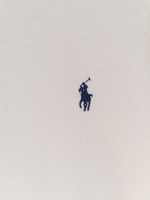 Polo Ralph Lauren Cotton blend sweater with embroidered logo on the front - White