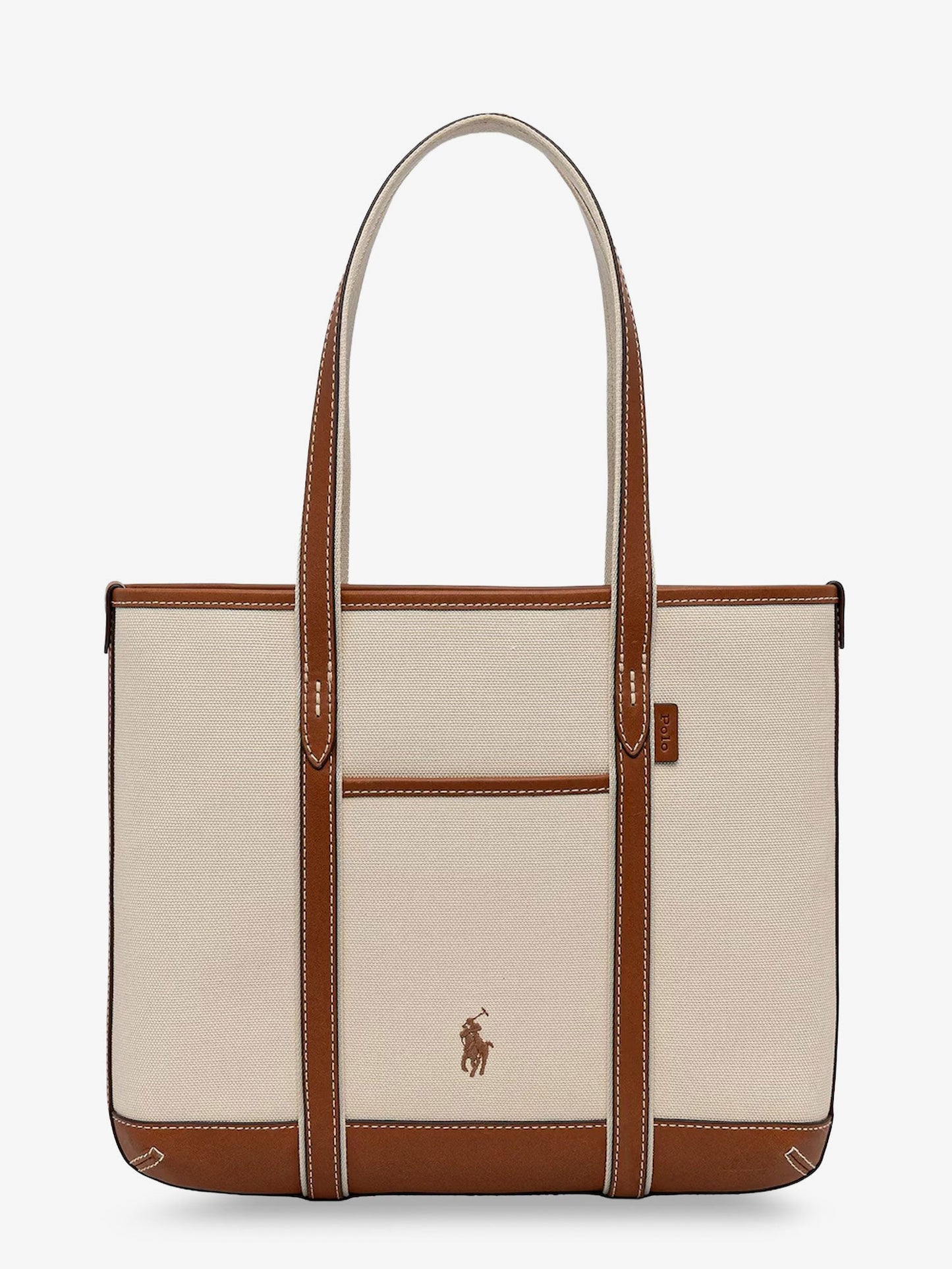 Polo Ralph Lauren Canvas Shoulder Bag With Embroidered Logo On The Front