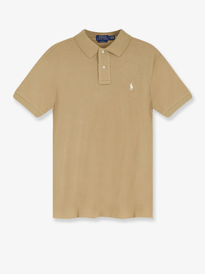 Polo Ralph Lauren Cotton polo shirt with frontal logo embroidery - Cafe Tan