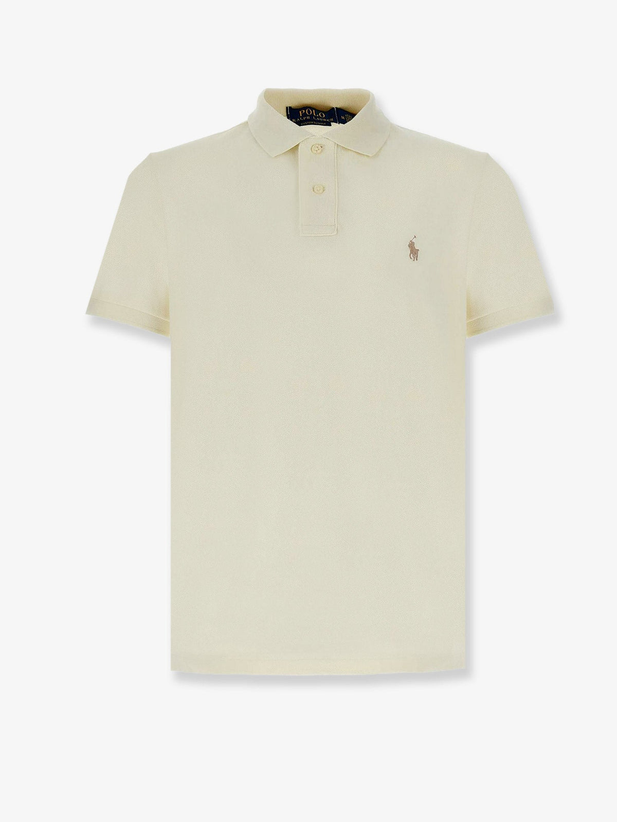 Polo Ralph Lauren Cotton polo shirt with embroidered logo on the front - Parchment Cream